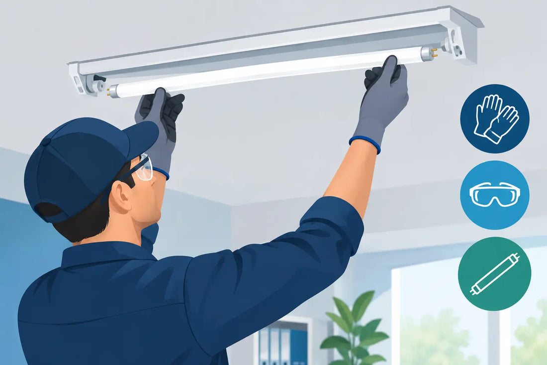 Come sostituire un tubo fluorescente G5 in sicurezza
