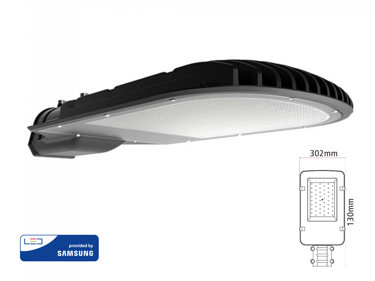 Lampione Stradale Led 30W Chip Samsung Freddo 6400K Street Lamp Per Strada Giardino Villa SKU-538