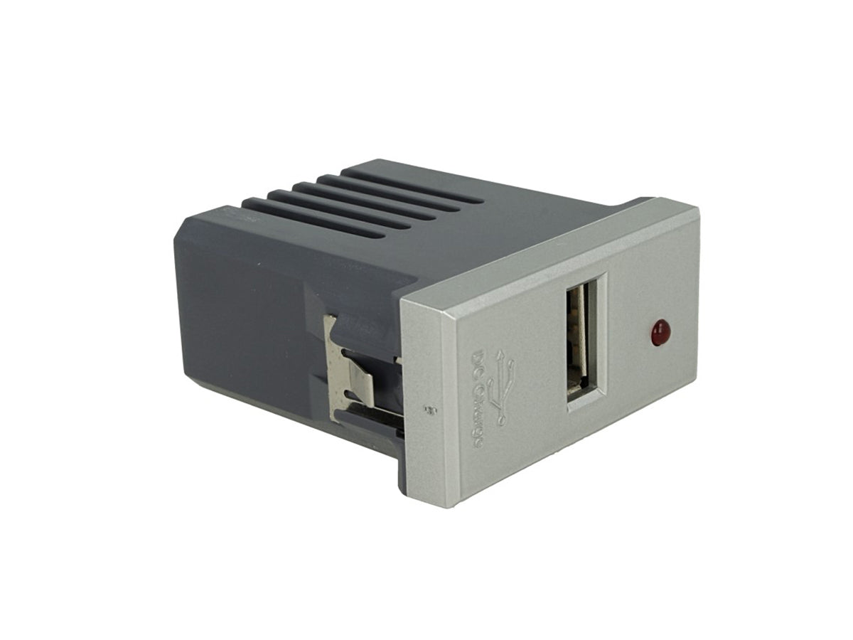SANDASDON Modulo Caricatore USB 5V 2,1A Grigio Compatibile Bticino Axolute